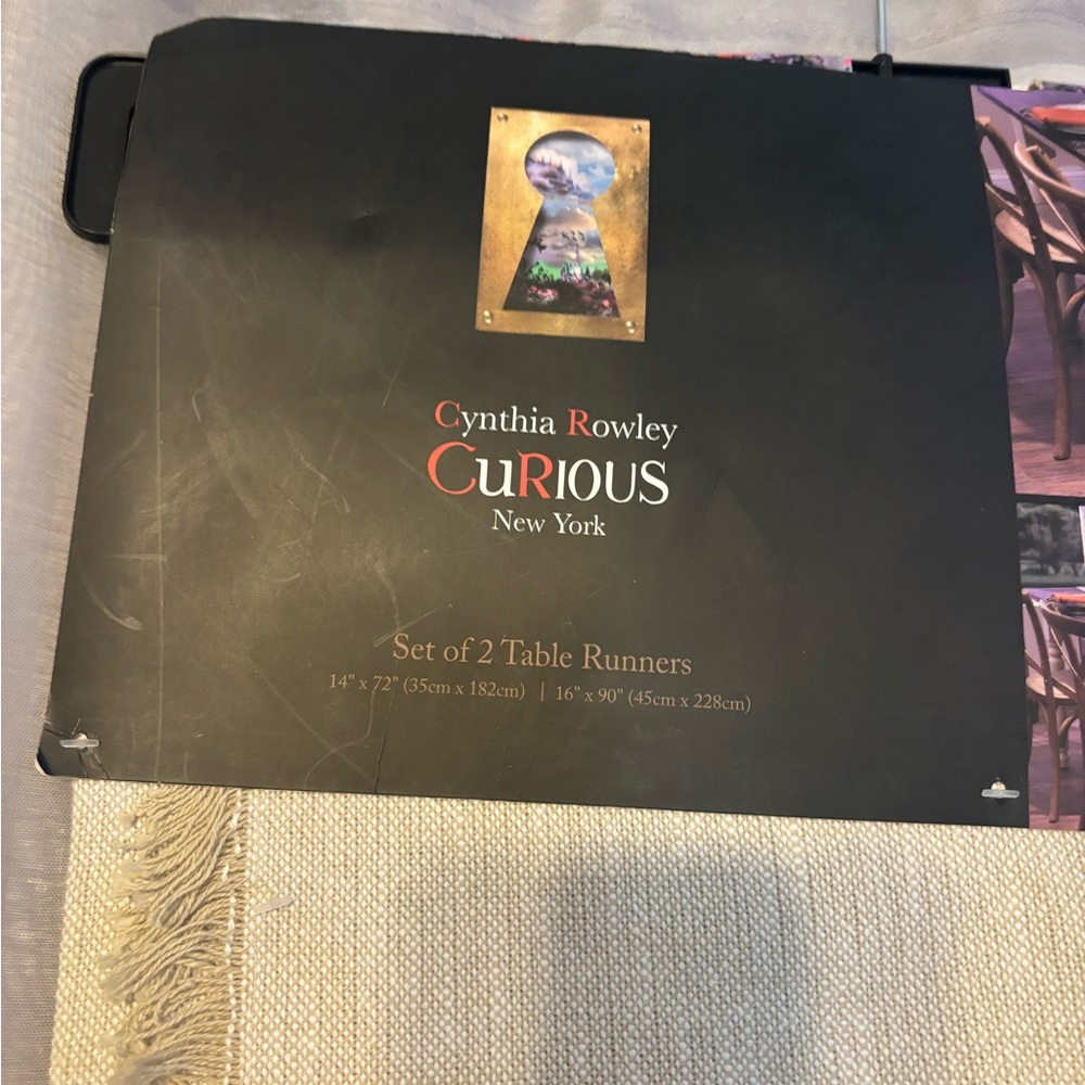 Cynthia Rowley Cream Table Runners Set of Two